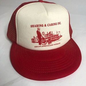 VTG Sharing Caring INC Serving Hospitalized Veterans Mesh Hat Cap SnapBack‎ Red